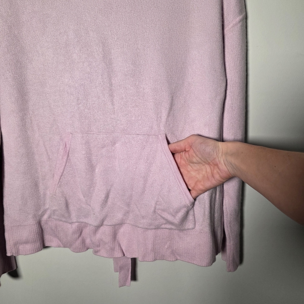 Banana Republic Hoodie Sweater S Pink Perfomance Cashmere Open Back Tie - Picture 3 of 8